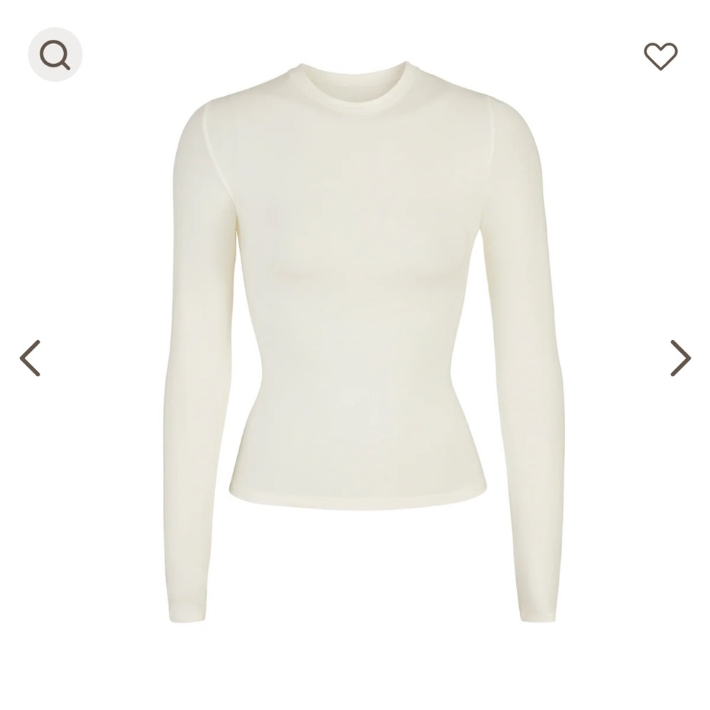 SKIMS Cotton Jersey long sleeve top in bone